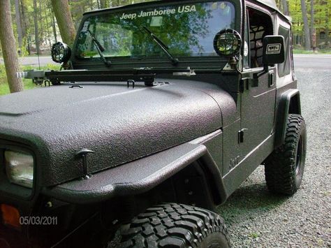 Rhino Lined Jeep Rhino Lined Jeep, Bedliner Paint Job, Bed Liner Paint, Blue Jeep Wrangler, Cj Jeep, Badass Jeep, Blue Jeep, Ford Bronco Ii, Jeep Mods