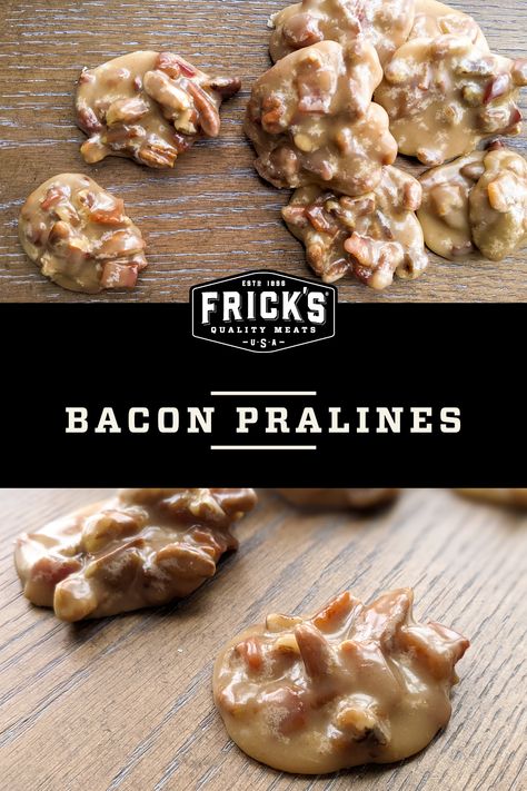 Bacon Pralines Bacon Pralines, Pecan Pralines Recipe, Pralines Recipe, Praline Recipe, Pecan Pralines, Candy Recipes Homemade, Flavored Bacon, Bacon Grease, Bacon Bits