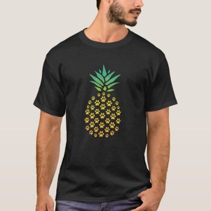 Pineapple Cat Paw Print Shirt - Funny Hawaiian Tro Hawaii Pineapple, Pi Math, Pineapple Shirt, Math Gift, Funny Summer, Summer Humor, Funny Gifts For Men, Retro Vintage Style, T Shirt Funny