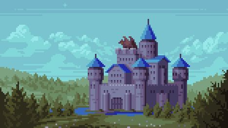 Pixel Art Tutorials - The complete Pixelblog catalogue — SLYNYRD Pixel Medieval, Medieval Pixel Art, Castle Pixel Art, How To Pixel Art, Top Down Game, Pixel Art Tutorial, Frame By Frame Animation, 8bit Art, Space Backgrounds