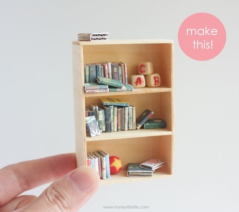 Mini Bookcase, Miniature Bookcase, Bookshelf Diy, Dollhouse Bookshelf, Miniature Bookshelf, Dollhouse Bookcase, Tiny Dollhouse, Mini Bookshelf, Diy Barbie House