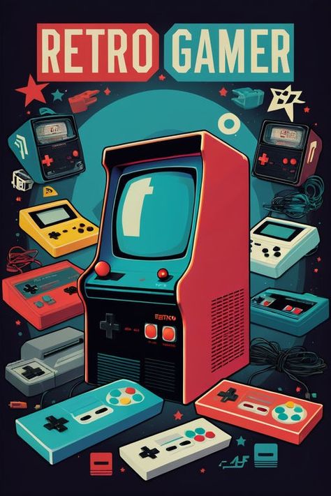 Retro Games Poster, Arcade Retro, Top Video Games, Western Artwork, Retro Gaming Art, Game & Watch, Retro Gamer, Mario And Luigi, Samar