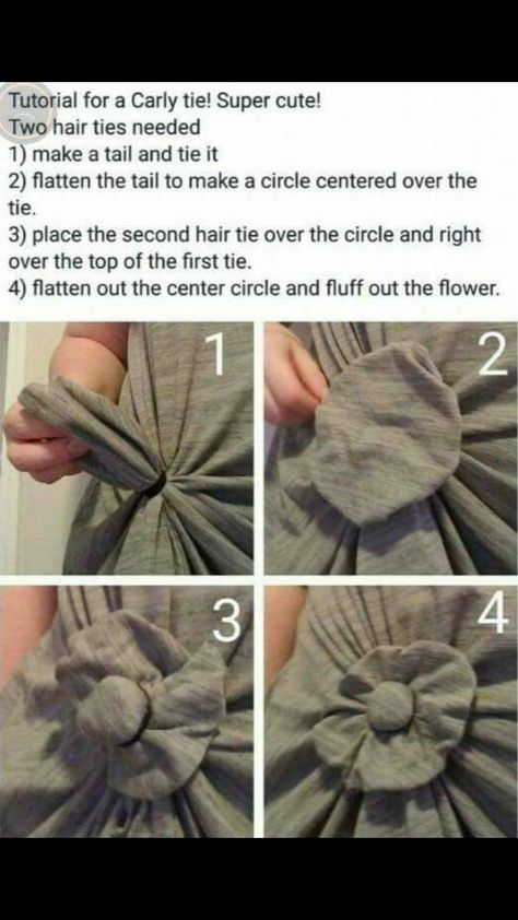 How to make a flower knot out of a loose shirt. Side Knot T Shirt Diy, Tying An Oversized Shirt, Tie A Shirt Knot, Tie Shirt Knot, How To Tie A Shirt Knot, How To Tie A Shirt, Tie A Shirt, T Shirt Knot, Shirt Knot