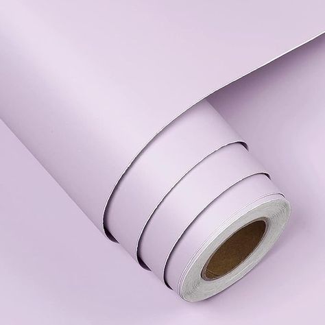 Pink Wallpaper Solid, Desk For Girls Room, Light Purple Wallpaper, Purple Contacts, Purple Decor, Shelf Liner, Diy Wallpaper, Wood Wallpaper, Wallpaper Peel And Stick