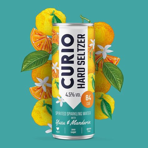 Can Packaging Design Drinks, Canned Drinks Packaging, Ice Tea Packaging, Drink Bottle Design, Drink Graphic Design, Sparkling Water Packaging, Drink Packaging Design, Fruit Juice Brands, Bottle Advertising