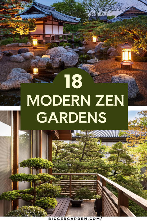 Modern Japanese Zen garden with a mix of minimalist architecture, carefully pruned trees, and raked gravel paths for a peaceful garden escape Japandi Garden Ideas, Zen Garden Small Spaces, Japanese Garden Design Modern, Outdoor Buddha Garden, Modern Japanese Garden Landscapes, Japanese Yard, Small Japanese Garden Ideas, Mini Japanese Garden, Office Zen Garden