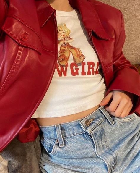 girlyvscothingss | VSCO Quoi Porter, 가을 패션, Fit Inspo, Office Outfits, Aesthetic Outfits, Cute Casual Outfits, Aesthetic Clothes, Fashion Inspo Outfits, Red Leather Jacket