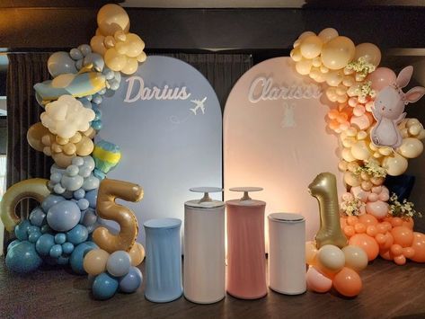 Sims Luv Creations (@simsluvcreations) • Instagram photos and videos Double Celebration Backdrop, Double Party Ideas, Twin Bday Party Themes, Double Birthday Party Ideas, Vintage Airplane Theme, Twin Birthday Themes, Double Birthday Parties, Birthday Theme Decoration, Bunny Theme