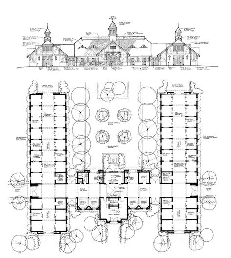 Stable Plans Layout, Horse Stable Floor Plans, Stables Blueprints, Stable Floor Plans, Barn Layout Multi Animal, Barn Plans Layout, Equestrian Facility Layout, Horse Barn Floor Plans, Horse Barn Designs Layout