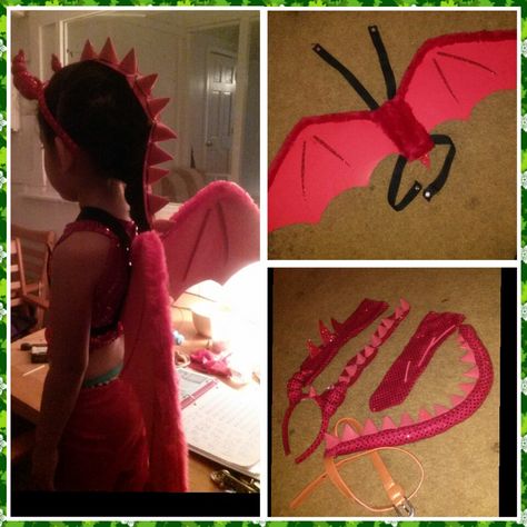 DIY dragon costume, wings, tail, horns, gloves with spikes Dragon Custom, Dragon Diy Costume, Diy Shrek Dragon Costume, Shrek Dragon Costume Women, Diy Dragon Costume Women, Pink Dragon Costume, Shrek Dragon Costume, Womens Dragon Costume, Dragon Costume Diy