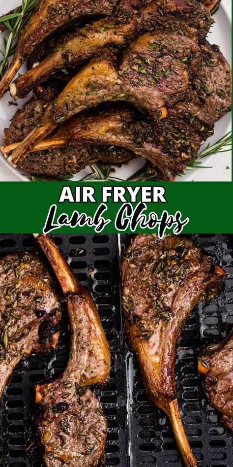 Lamb Chop Air Fryer, Air Fryer Lamb Recipes, Seasoning Lamb Chops, Air Fryer Lamb Rack, Airfryer Lamb Chop Recipes, Lamb Cutlets Recipe Air Fryer, Lamb Chops Air Fryer Recipes, How To Cook Lamb Chops In Air Fryer, Keto Lamb Chops