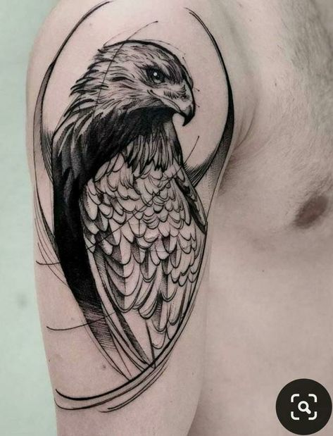 Tattoo Hawk, Eagle Shoulder Tattoo, Stammestattoo Designs, Falcon Tattoo, Hawk Tattoo, Cool Shoulder Tattoos, Petit Tattoo, Mens Shoulder Tattoo, Eagle Tattoos