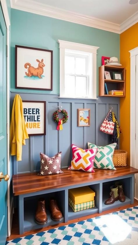 17 Stylish Mudroom Lockers to Transform Your Entryway Mudroom Remodel, Farmhouse Mudroom, Built In Lockers, Mudroom Makeover, Entry Closet, Mud Room Entry, Entryway Closet, Mudroom Lockers, Mudroom Entryway