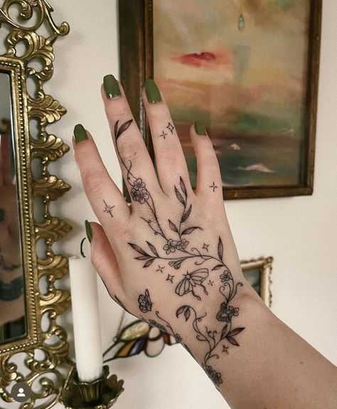 Creepy Minimalist Tattoo, Grunge Flowers Tattoo, Delicate Shin Tattoo, Colored Mushroom Tattoo, Mushroom Tattoos Color, Anthropology Tattoo Ideas, Mushroom Vine Tattoo, Women Tattoos Arm, Chest Tattoo Ideas For Women