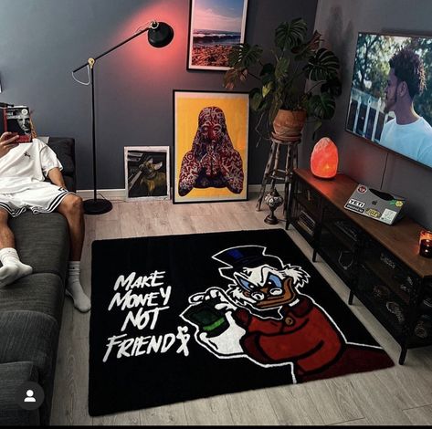 Hype Beast Room, Wallpaper Bedroom Design, Wallpaper Dining Room, Hype Beast Bedroom, Mens Room Decor, Mens Bedroom Decor, Gardening Aesthetic, Garden Living Room, Hype Beast