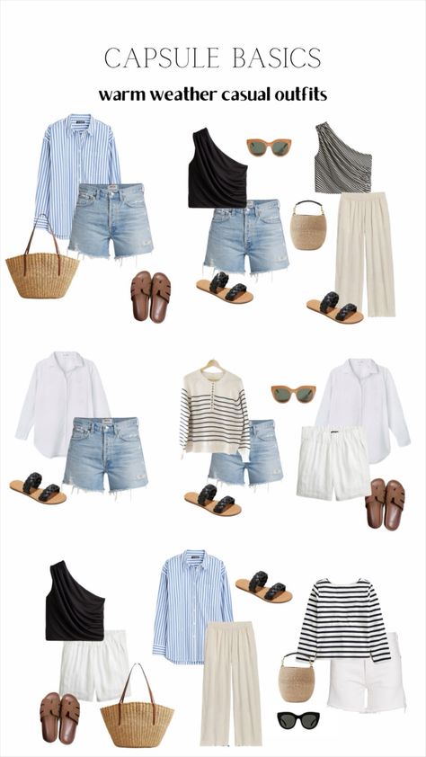 christina_onthedaily on LTK Resort Wear For Women Classy, Spring Holiday Outfit, Minimal Summer Outfits, Basics Capsule, Style Capsule, Capsule Wardrobe Women, Elevated Fashion, La Outfits, Traditional Blouse Designs