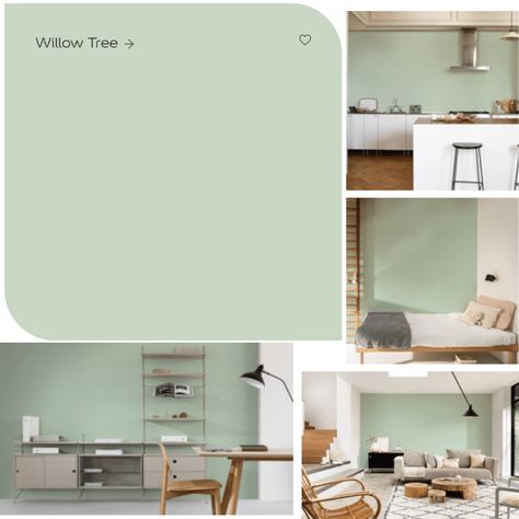 What Colours Go With Willow Tree Paint? 1 Dulux Willow Tree Living Room, Colour Schemes For North Facing Living Room, Willow Tree Paint Color, Dulux Willow Tree, Dulux Green Paint, Colors To Brighten A Room, Dulux Colour Schemes, North Facing Rooms, Scandi Hallway