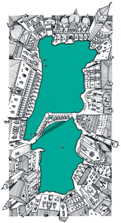 Venice Biennale 2014: Portugal to Distribute “Homeland” Newspaper Based on Housing Map Design Illustration, Beautiful Maps, Urban Mapping, Venice Biennale, Illustrated Map, Urban Sketching, Architecture Sketch, City Maps, Map Design