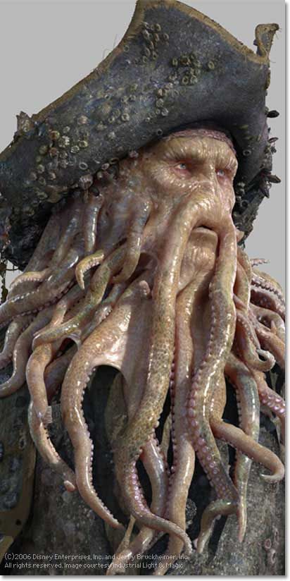 Davy Jones (Pirates of the Caribbean 2-3) played by Bill Nighy Davey Jones Pirates Of The Caribbean, Davy Jones Pirates, Pirate Of The Caribbean, Davey Jones, Caribbean Pirates, Bill Nighy, Kaptan Jack Sparrow, Pirate Tattoo, Pirates Life