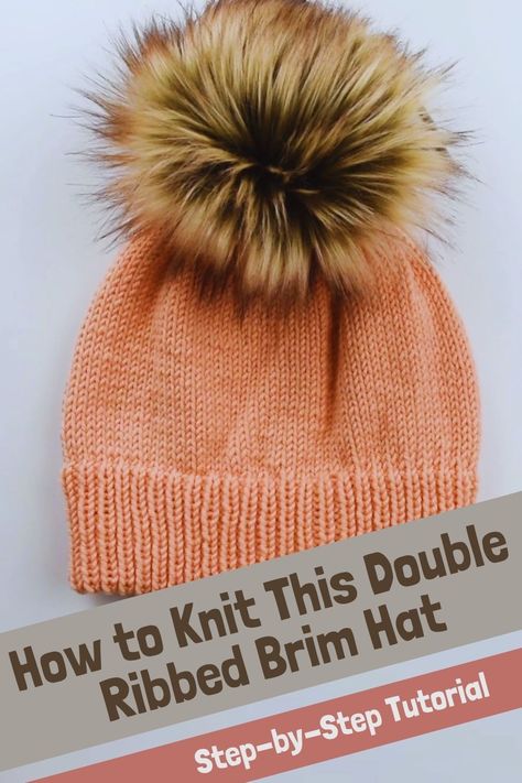 Are you on the hunt for an easy and trendy knitted hat pattern? You've come to the right place! This video tutorial is your best friend for crafting a beautiful and snug hat that'll keep you warm in style. This talented tutorial creator will be your knitting buddy, guiding you through every step to ensure your hat turns out absolutely fabulous. Double brim hats are all the rage, and this pattern kicks it up a notch with a tighter cuff achieved through a provisional cast-on. Get ready to knit... Double Brim Knit Hat Pattern Free, Double Brim Knit Hat, Knitted Hat Pattern, Hat Patterns Free, Pretty Hats, Knitting Patterns Free Hats, Colorwork Knitting, Brim Hats, Hat Knitting