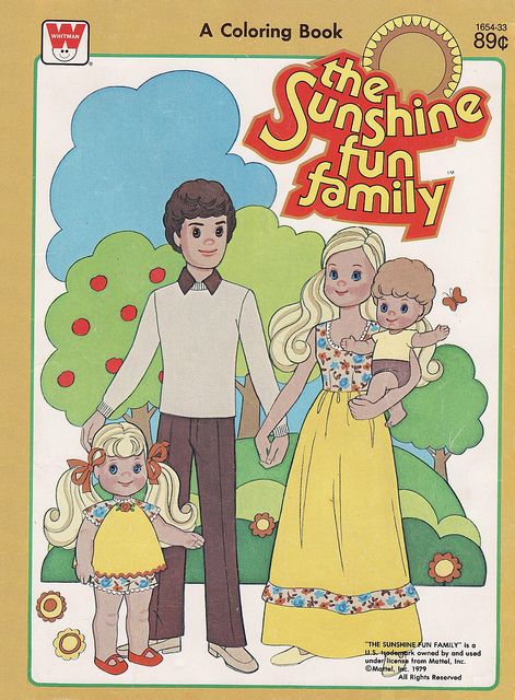 Sunshine Family color book Sunshine Family, Childhood Things, Vintage Coloring Books, Sweet Paper, Family Coloring, Mattel Dolls, Childhood Books, Childhood Days, Vintage Memory