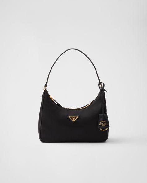 Black Prada Re-edition 2005 Re-nylon And Saffiano Mini Bag | PRADA Classic Prada Bag, Black Wishlist, Prada Bag Aesthetic, Prada Black Bag, Black Prada Bag, Prada Bag Black, Prada Bag Saffiano, Prada Mini Bag, Prada Nylon Bag