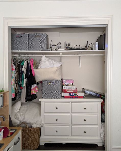 From Closet to Office (A Cloffice!) | Clare Blog Desk In Closet Ideas With Clothes, Convert Closet To Office, Desk In Closet Ideas, Cloffice Ideas Room Closet, Closet To Office, Closet Turned Office, Converted Closet, Cloffice Ideas, Perfect Grey Paint