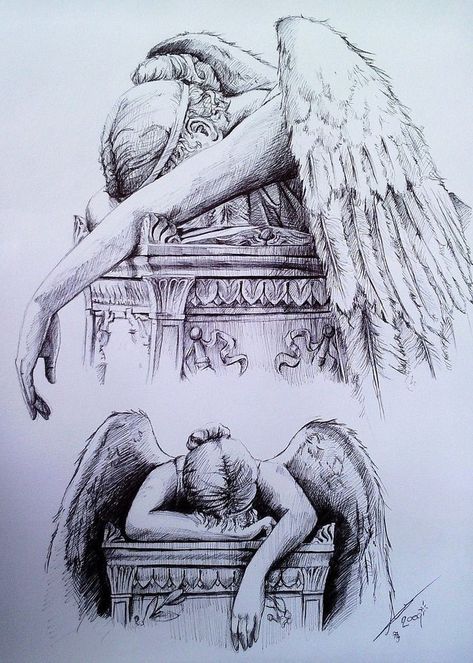 Angel Statues Drawing, Rennaissance Art Drawings, Gothic Art Drawing, Romantic Drawing Ideas, Realistic Angel, Rex Tattoo, Istoria Artei, Biology Art, Art Angel