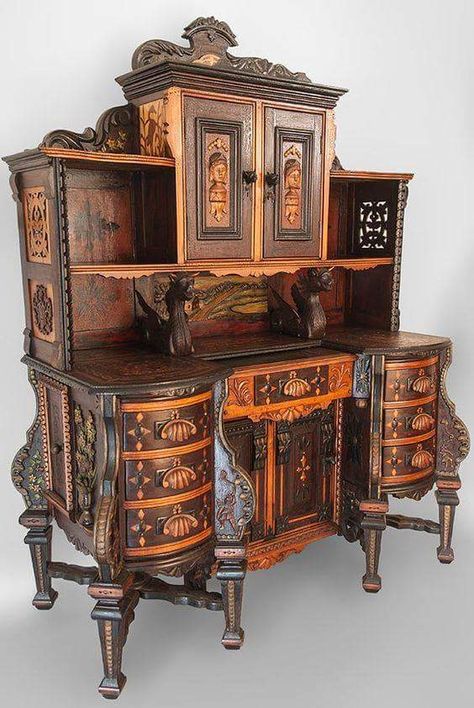 Steampunk Furniture, Gothic Furniture, Victorian Furniture, Old Furniture, Beautiful Furniture, Rustic Furniture, Unique Furniture, Victorian Homes, Cool Furniture