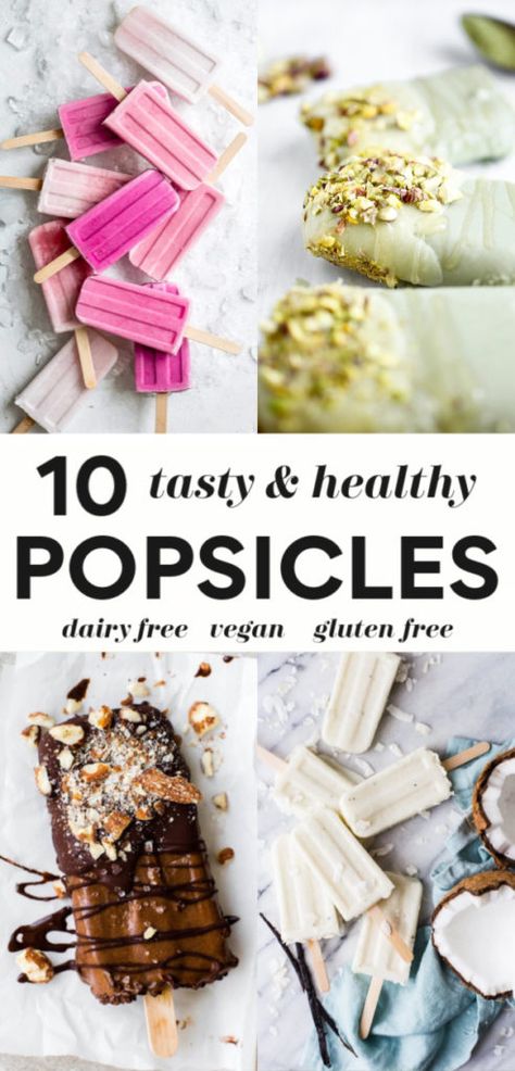 Healthy Smoothie Popsicles, Popsicles With Coconut Milk, Clean Eating Popsicles, Popsicle Healthy Recipes, Dairy Free Fudgesicles, Healthy Ice Pop Recipes, Coconut Milk Popsicle Recipes, Homemade Chocolate Popsicles, Coconut Cream Popsicle Recipes