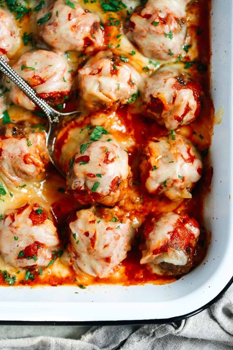 Meatball Ideas, Dinners Low Carb, Meatballs Casserole, Meatballs Baked, Ground Beef Seasoning, Baked Meatballs, Meatball Casserole, Low Carb Meatballs, Healthy Casserole Recipes