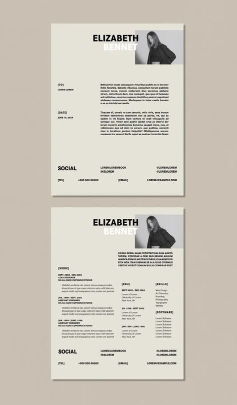 Modern Resume & Cover Letter Template: Stand Out with a Professional Design Graphic Design Cv, Resume Cover Letter Template, Resume And Cover Letter, Resume Cover Letter, Cv Design, Graphic Design Resume, Application Design, Modern Resume, Letter Template