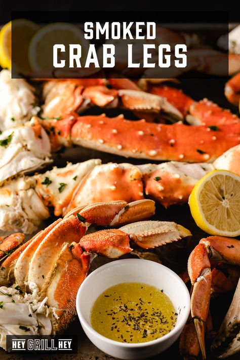 Grill Crab Legs Recipes, Smoked Crab Legs In Smoker, Grilled Crab Legs Recipes, Smoked Crab Leg Recipes, Smoked Seafood Recipes, Sweet Rub Recipe, Smoked Dinner, Smoker Meals, King Crab Legs Recipe