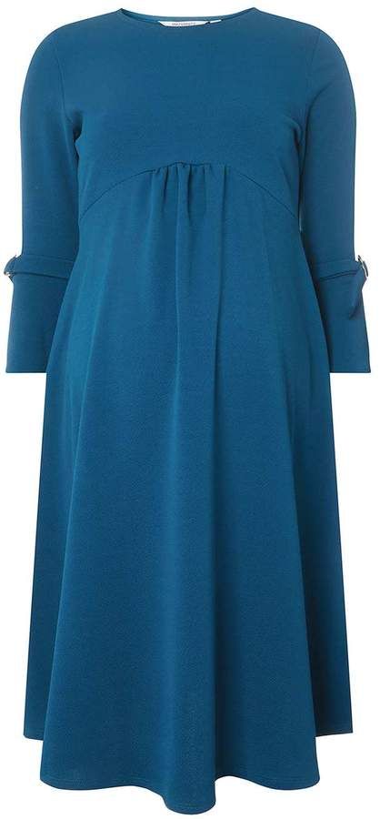 **Maternity Teal Empire Fit and Flare Dress Corporate Maternity Outfits, Maternity Blouses, Modest Fitted Maternity Dress, Modest Maternity Dresses, Fitted Blue Maternity Dress Nursing Friendly, Teal Maternity Dress, Maternity Dress Pattern, Onam Outfits, Maternity Work Wear