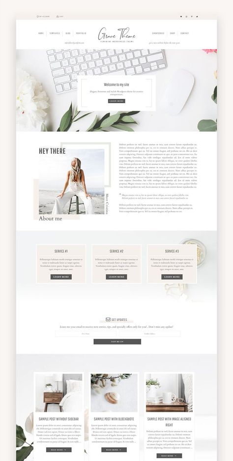 Elegant Website Design, Website Design Inspiration Business, Simple Website Design, Feminine Web Design, Feminine Website Design, Wordpress Portfolio, Unique Website Design, Blog Website Design, Website Design Wordpress