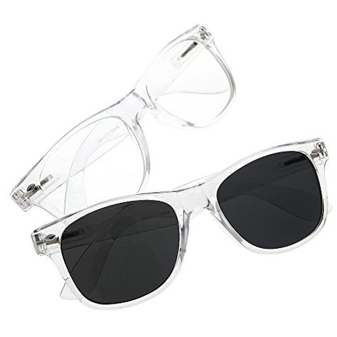 grinderPUNCH Wayfarer Crystal Clear Frame Lens Transparent Sunglasses Eyeglasses 2 Pack >>> You can find more details by visiting the image link.Note:It is affiliate link to Amazon. Clear Frame Glasses, Sunglasses Transparent, Clear Glasses Frames, Transparent Sunglasses, Clear Sunglasses, Transparent Glasses, Sunglasses Outfit, Clear Glasses, Clear Frames