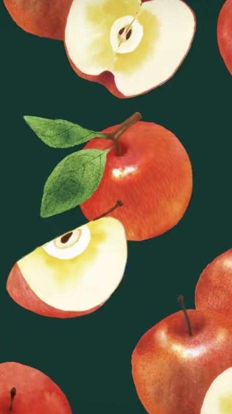 Phone Wallpaper Fruit, Apple Asthetics Wallpaper, Autumn Green Aesthetic, Cute Apple Wallpaper, Apple Aesthetic Wallpaper, Apple Fruit Wallpaper, Phone Backgrounds Fall, Green Apple Wallpaper, September Aesthetic Wallpaper