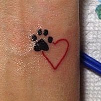 Dog Memorial Tattoo, Tatoo Dog, Vet Life, Modern Mehndi, Dog Print Tattoo, Tiny Wrist Tattoos, Dog Memorial Tattoos, Modern Mehndi Designs, Cute Tiny Tattoos