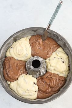 Chocolate Chip Marble Bundt Cake | old-fashioned sour cream recipe Doughnut Bundt Cake Recipes, Armenian Cake Recipe, Chocolate Marble Bundt Cake, Marble Bundt Cake Moist, Bundt Cake With Filling In The Middle, Unique Pound Cake Recipes, Cupcake Cakes Birthday, Bundt Cake Recipes From Mix Boxes, Nothing Bundt Cakes Recipe