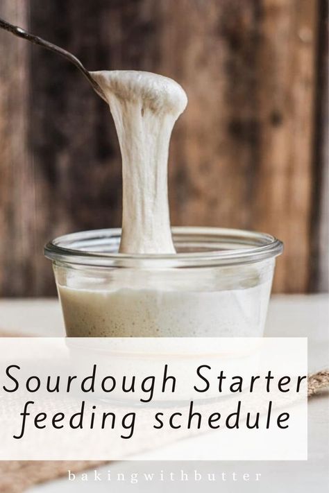 A jar of sourdough starter with a spoon. Dough Starter Recipe, Rye Sourdough Starter, Sourdough Bread Starter, Dough Starter, Sourdough Starter Discard Recipe, Homemade Sourdough Bread, Bread Starter, Sourdough Starter Recipe, Sourdough Baking