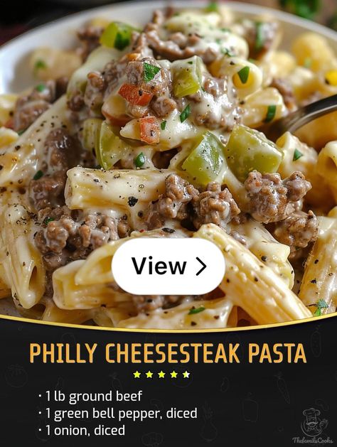 Lemon8 · Philly Cheesesteak Pasta · @Taneshia Gardne Pasta Dishes With Steak, Steak'ems Recipes, Philly Cheesecake Pasta, Philly Cheese Steak Mac And Cheese Crockpot, Philly Steak Pasta, Cheese Steak Pasta Recipes, Crockpot Philly Cheese Steak Pasta, Philly Cheesesteak Mac And Cheese, Philly Cheese Steak Pasta Ground Beef