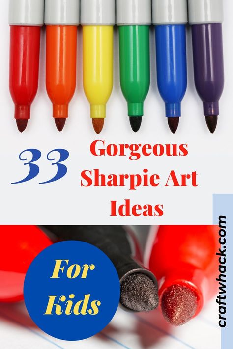 What To Do With Sharpies, Things To Do With Sharpies, Things To Draw With Sharpies, Simple Sharpie Drawings, Sharpie Art Easy, Sharpie Art Ideas, Kid Art Projects, Sharpie Canvas Art, Sharpie Ideas