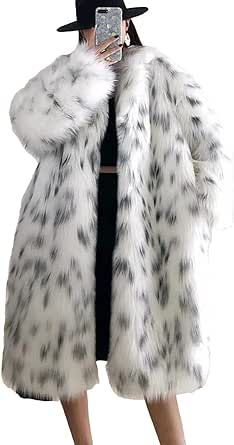 Faux Mantel, Faux Fox Fur Coat, Long Outerwear, Long Faux Fur Coat, Womens Faux Fur Coat, Long Winter Coats, Fur Coats Women, Fox Fur Coat, Snow Leopard