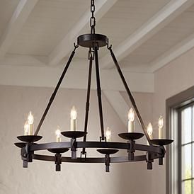 Balsimo 30" Wide 8-Light Spanish Traditional Chandelier Candle Light Chandelier, Farmhouse Staircase, Foyer Lighting Fixtures, Trendy Farmhouse, Dining Chandelier, Living Room Light, Mediterranean Home Decor, Dining Room Light Fixtures, Staircase Chandelier