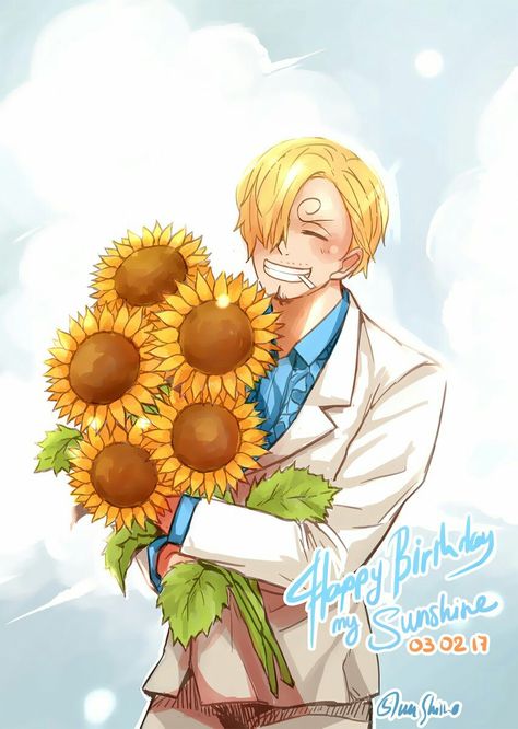 Sanji Sunflower Images, One Piece Gif, One Piece Photos, Sanji Vinsmoke, Vinsmoke Sanji, Wallpapers Images, Doodles Drawings, Cute Doodles Drawings, One Piece Pictures