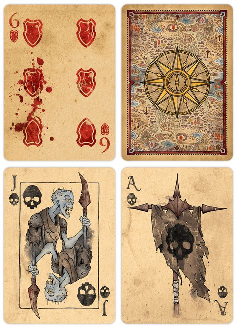 Factions - Fantasy Themed Playing Card Deck Deck Of Cards Design, Fantasy Playing Cards, Custom Card Deck, Fantasy Cards, Unique Playing Cards, Weird West, Fantasy Play, Custom Playing Cards, Playing Cards Art