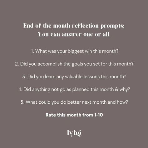 End of the month reflection prompts ✨ Journal Prompts End Of Month, New Month Reflection, Monthly Reflection, End Of Month Reflection, End Of The Month Reflection Prompts, End Of Month Reflection Questions, Monthly Reflection Journal Prompt, Writing Therapy, Write It Down