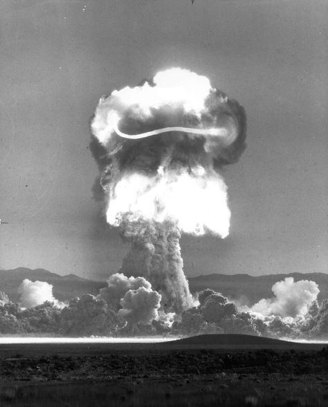 MILITARY▶ http://Pinterest.com/RamiroMacias/Military The Nuclear Age, Mushroom Cloud, Nuclear Test, Rare Historical Photos, Destroyer Of Worlds, Historical Photos, Atom, The Sky, Pixel Art