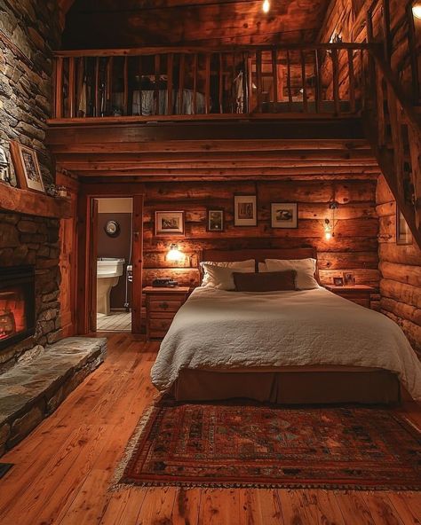 Cabin Interior Bedroom, Small House Upgrades, Cabin Interiors Bedroom, Small Cabin Bedroom, Log Cabin Makeover, Eco Bedroom, Cabin Bedroom Ideas, Cabin Makeover, Cabin Bedrooms