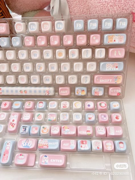 Cute Keyboard Aesthetic, Mushroom Keyboard, Ubotie Colorful Keyboard Aesthetic, Cute Mechanical Keyboard, Cute Keycaps Keyboard, Fancy Keyboard, Ubotie Colorful Keyboard, Kawaii Room Ideas, Art Essentials